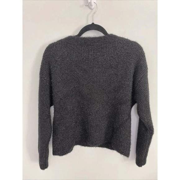 Abound Long Sleeve Black Sparkly Glitter V-Neck Sweater Women’s Small NEW - Picture 5 of 6